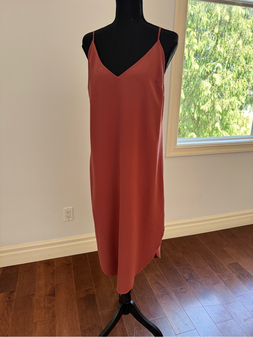 Gentle Fawn Rust-Red Midi Slip Dress